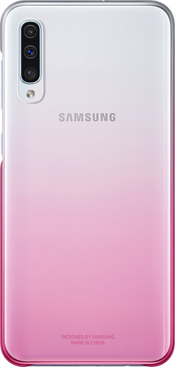 ББампер оригинальный Samsung Gradation для A50 (розовый)